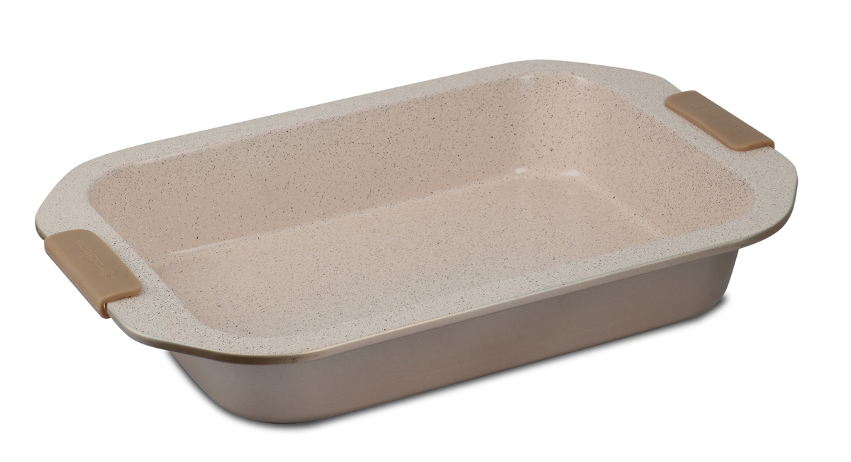 Форма для выпечки Polaris Stone-3223R, 32 x 23 смStone-3223R Форма для выпечки Polaris Stone-3223R, 32 x 23 смStone-3223RФорма изготовлена из высококачественной углеродистой стали Высокопрочное антипригарное покрытие Greblon С3. Толщина стенок 0,8 мм. Ручки с силиконовыми вставками не нагреваются. Размеры: 32*23 см