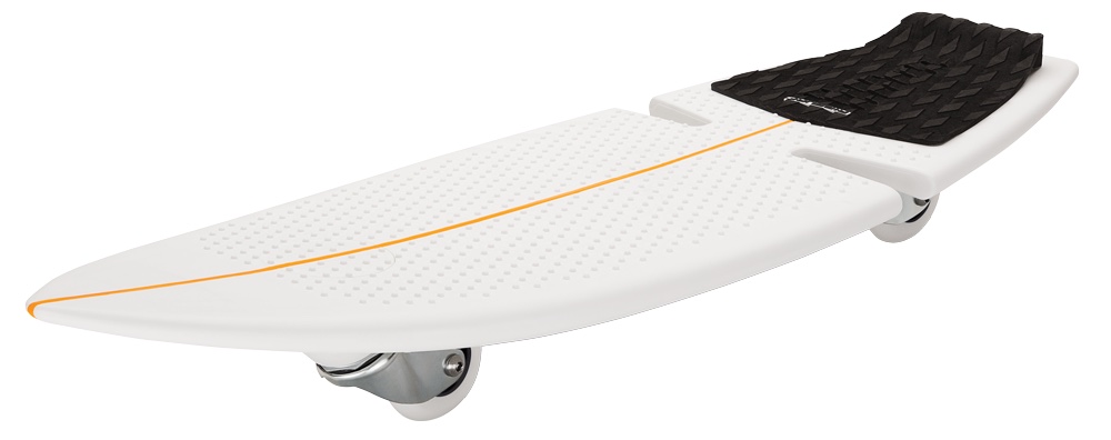 Роллерсерф Razor RipSurf, цвет: черный051005 Роллерсерф Razor RipSurf, цвет: черный051005#SurfWhereYouLive - именно такой хэштег ставят посвященные серферы там, где они живут и катаются по волнам. Запатентованный дизайн рипсерфа позволяет райдерам кататься по жесткому покрытию скейт-парка или дорожке в городском парке, словно по волнам, прям как настоящий серфер! Стиль рипстика RipSurf остался неизменен - те же два колеса, которые расположены под острым углом к земле; да и жесткая платформа для ног - дека, выполненная из высококачественного полипропилена: он очень крепкий и хорошо гнется. В качестве усиления сделаны специальные ребра жесткости. Серфи там, где ты живешь! От 7 лет Подходит под рост от 100 до 200 см. Вес рипсерфа 2,38 кг. Максимальная нагрузка 100 кг. Запатентованные технологии RipStik (технология кручения полипропиленовой основы) Легкий цельный армированный полимер промышленного класса Текстурированная поверхность под заднюю ногу, для лучшей устойчивости Наклонные уретановые колеса, вращающиеся на 360 градусов Общая длина деки 82 см., ширина деки 28 см....