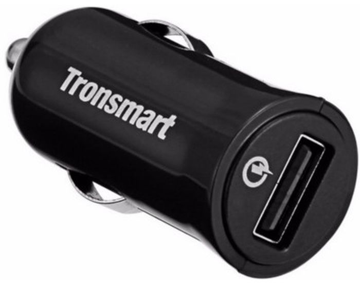 Автомобильное зарядное устройство Tronsmart CC1Q Quick Car Charger, 1 порт QC2.0 + кабель USB-microUSB, 1 метрCC1Q Автомобильное зарядное устройство Tronsmart CC1Q Quick Car Charger, 1 порт QC2.0 + кабель USB-microUSB, 1 метрCC1QTronsmart CC1Q - это высококачественное автомобильное зарядное устройство. Данное ЗУ подключается к бортовой сети автомобиля с помощью разъема прикуривателя. Включенная в устройство защита позволит сохранить вам ваше устройство от различных поломок, связанных с непостоянством тока в сети. Также рассматриваемая модель обеспечивает быструю зарядку девайсов с поддержкой Qualcomm Quick Charge 2.0. Стоит также отметить, что данное зарядное устройство обладает высочайшей надежностью и увеличенным сроком службы, которые обеспечиваются благодаря использованию в его конструкции исключительно высококачественных элементов.