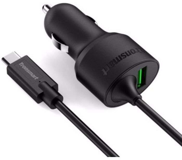 Автомобильное зарядное устройство Tronsmart CCTA Car Charger, 2 порта (1 порт с поддержкой QC3.0 + VoltIQ +1 порт Type-C 5V/3A)CCTA Автомобильное зарядное устройство Tronsmart CCTA Car Charger, 2 порта (1 порт с поддержкой QC3.0 + VoltIQ +1 порт Type-C 5V/3A)CCTATronsmart CCTA - это высококачественное автомобильное зарядное устройство. Данное ЗУ подключается к бортовой сети автомобиля с помощью разъема прикуривателя. Включенная в устройство защита позволит сохранить вам ваше устройство от различных поломок, связанных с непостоянством тока в сети. Также рассматриваемая модель обеспечивает быструю зарядку девайсов с поддержкой Qualcomm Quick Charge 3.0. Стоит также отметить, что данное зарядное устройство обладает высочайшей надежностью и увеличенным сроком службы, которые обеспечиваются благодаря использованию в его конструкции исключительно высококачественных элементов.