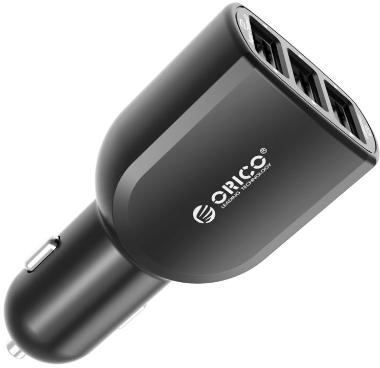 Устройство зарядное автомобильное Orico UCA-3U, 3 USB порта (1-5V2.4A, 2-5V1A), цвет: черныйUCA-3U Устройство зарядное автомобильное Orico UCA-3U, 3 USB порта (1-5V2.4A, 2-5V1A), цвет: черныйUCA-3UOrico UCA-3U с 3 USB-портами, позволит одновременно подзаряжать сразу четыре устройства. Пока вы находитесь в машине, зарядное устройство, предоставит возможность проигрывать сколько угодно музыкальных треков и поддерживать заряд батарей гаджетов в режиме ожидания не только вам, но и вашим пассажирам. USB-порты являются универсальными, поэтому вы сможете заряжать любое совместимое устройство через USB кабель (приобретается отдельно): смартфон, сотовый телефон, электронную книгу, планшетный компьютер, плеер и многое другое. Система безопасности гарантирует полную защиту подключенных устройств от короткого замыкания и скачков напряжения, тем самым делая процесс подзарядки действительно качественным и безопасным. Корпус устройства изготовлен из жароустойчивого, антикоррозионного и нетоксичного материала, в то время как контакты выполнены из медно-никелевого сплава, характеризующегося сильной проводимостью и устойчивостью к износу.