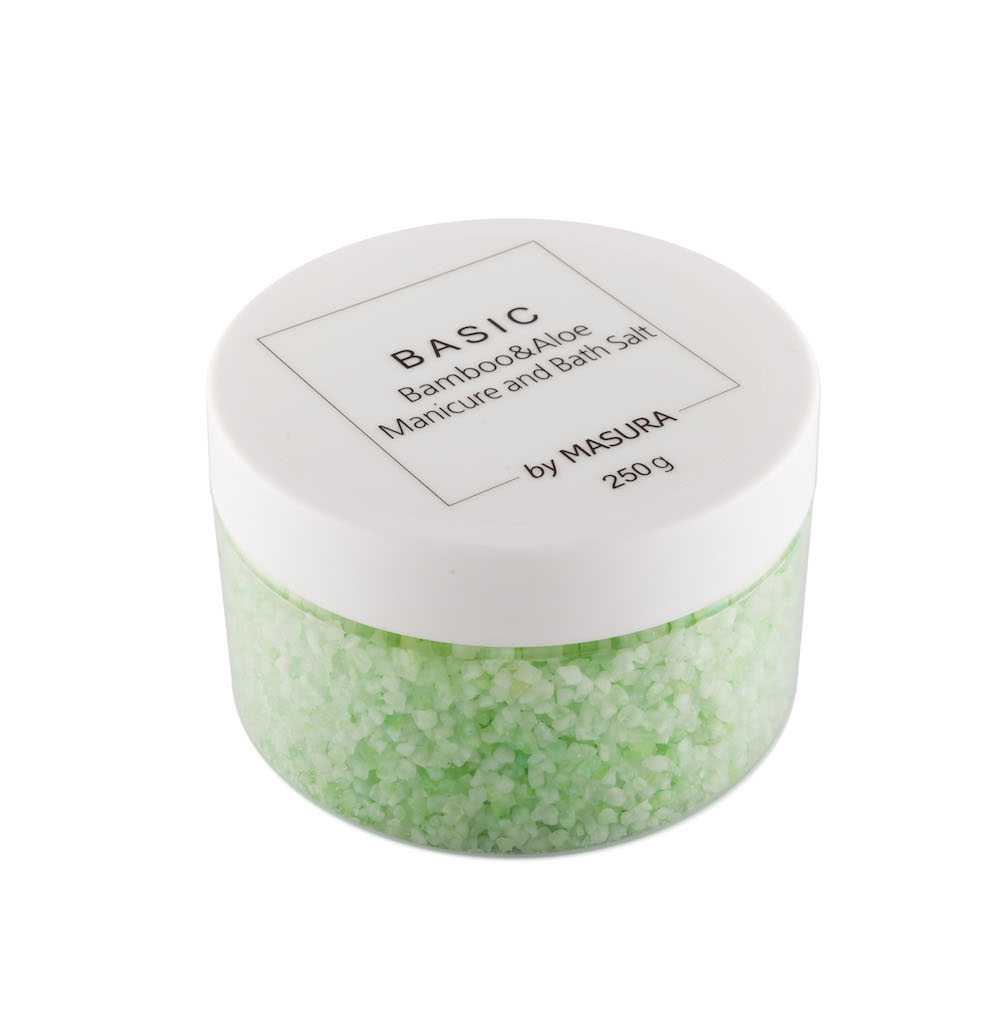 Masura Натуральная морская соль «Bamboo & Aloe» восстанавливающая эластичность кожи, 250 гр8002 Masura Натуральная морская соль «Bamboo & Aloe» восстанавливающая эластичность кожи, 250 гр8002Натуральная морская соль «Бамбук и Алоэ» восстанавливающая эластичность кожи с экстрактами бамбука и алоэ для маникюрной ванночки и тела. Регенерация клеток, подтягивающий и тонизирующий СПА-эффект для кожи рук и тела.