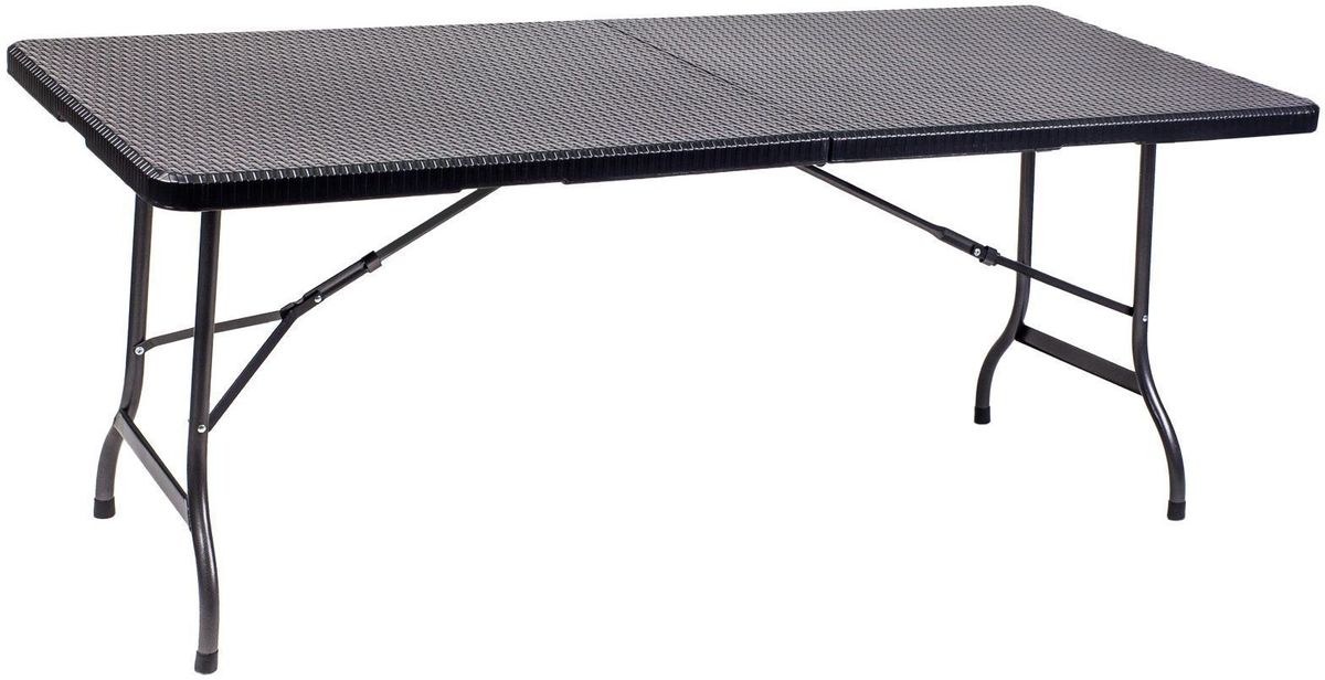 Стол складной GoGarden Capri, садовый,180 x 75 x 72 см50361 Стол складной GoGarden Capri, садовый,180 x 75 x 72 см50361Садовый стол GoGarden Capri предназначен для использования на даче и дома. Большой размер дает возможность разместить за столом до 8 человек. Столешница из водостойкого пластика с модным плетением под ратанг. Цвет венге придает элегантность оформлению террас и внутренних интерьеров. Водостойкий пластик столешницы и стальная рама с антикоррозийным покрытием позволяют оставлять стол на открытом воздухе в течение всего сезона. Прекрасно выполнена внутренняя поверхность стола. Надежный крепежный механизм. Пластиковая защита ножек исключает царапины при использовании внутри помещения. Несмотря на большой размер, стол очень легкий в транспортировке и хранении, так как складывается в плоский чемодан с удобной ручкой. Отличная комбинация со стулом GoGarden IBIZA арт.50365 Размер в разложенном виде: 180 x 75 x 72 см. Размер в сложенном виде: 90 х 75 х 8,6 см. Вес: 12,5 кг. Нагрузка: 30 кг.