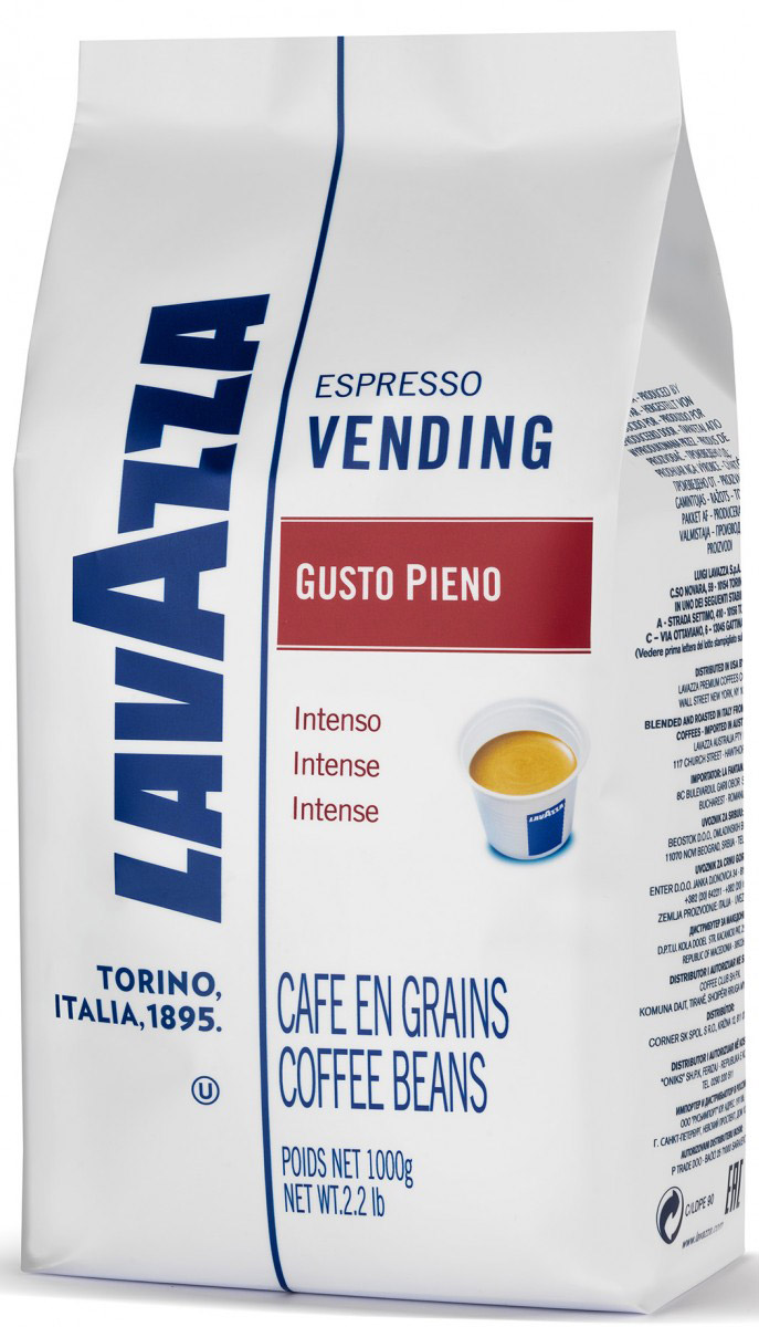 Lavazza Gusto Pieno кофе в зернах, 1 кг8000070043381 Lavazza Gusto Pieno кофе в зернах, 1 кг8000070043381Lavazza в зернах Espresso Vending Gusto Piena - изысканная смесь, произведенная из робусты и арабики. Душистый аромат итальянского кофе поможет взбодриться утром и восстановить силы после долгого рабочего дня. Кофе заваривается крепким и насыщенным, каждая капля ароматного и выразительного напитка оставит приятное стойкое послевкусие, а нежный совершенный вкус с шоколадными нотками, который достигается благодаря средней обжарке, не оставит равнодушным ни одного человека, влюбленного в кофе. Изысканная композиция подобрана так, чтобы передать все оттенки яркого и насыщенного вкуса. Кофе подходит для всех типов кофемашин. Уважаемые клиенты! Обращаем ваше внимание на то, что упаковка может иметь несколько видов дизайна. Поставка осуществляется в зависимости от наличия на складе.