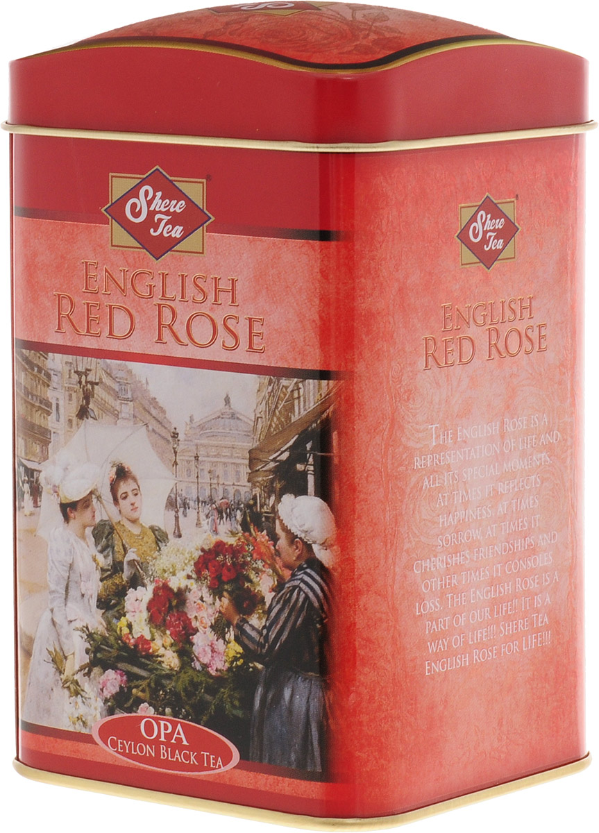 Shere Tea Английская красная роза чай черный листовой, 100 г4791014010616 Shere Tea Английская красная роза чай черный листовой, 100 г4791014010616Стандарт ОРА - крупный лист. Листья для этого чая собирают с кустов после того, как почки полностью раскрываются. Для этого сорта собирают первый и второй лист с ветки. В сухой заварке листья должны быть крупными (от 8 до 15 мм), однородными, хорошо скрученными. Этот сорт практически не содержит типсов. Сорт имеет достаточно высокое содержание ароматических масел, и поэтому настой чая очень ароматен. Также этот чай характерен вкусом с горчинкой благодаря большому содержанию дубильных веществ. Кофеина в этом чае немного меньше, так как в нем используют более взрослые листы. Чай имеет яркий, прозрачный, интенсивный настой. Аромат чая полный, приятный, выражен достаточно ярко. Знак в виде Льва с 17 пятнышками на шкуре - это гарантия Бюро Цейлонского Чая на соответствие чая высокому стандарту качества, установленному Правительством и упакованному только в пределах Шри-Ланки.