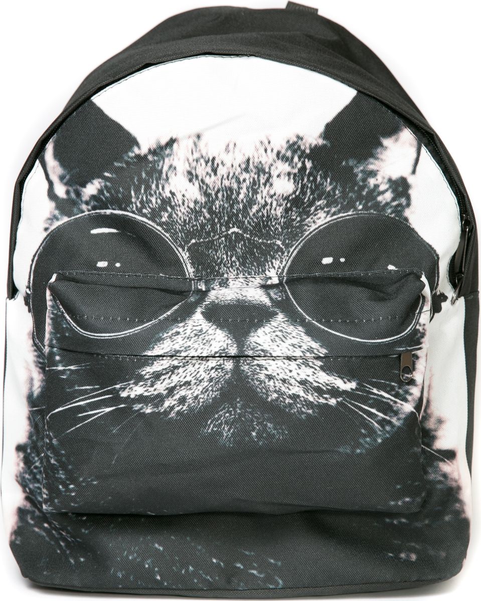 Рюкзак женский Mitya Veselkov Кошка черно-белые очки, цвет: черный. BACKPACK-CATBLACKBACKPACK-CATBLACK Рюкзак женский Mitya Veselkov Кошка черно-белые очки, цвет: черный. BACKPACK-CATBLACKBACKPACK-CATBLACKСтильный и удобный рюкзак Mitya Veselkov Кошка черно-белые очки декорирован ярким принтом с изображением кошки в очках. Рюкзак сделан из текстиля. Изделие имеет одно основное вместительное отделение, которое закрывается на молнию. Внутри есть еще одно отделение для мелочей. Изделие оснащено двумя текстильными лямками, которые регулируются по длине, и удобной ручкой для переноски. Снаружи, на передней стенке расположен накладной карман на молнии. Такой рюкзак эффектно дополнит ваш образ, поднимет настроение окружающим и станет незаменимым в повседневной жизни или в путешествии.