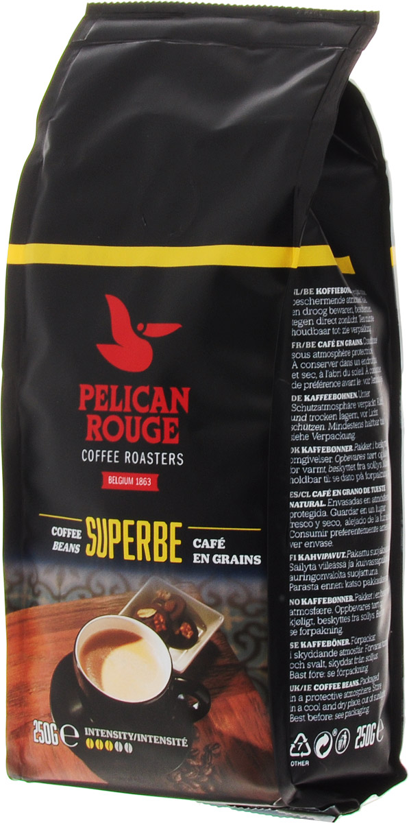 Pelican Rouge Superbe кофе в зернах, 250 г5410958118989 Pelican Rouge Superbe кофе в зернах, 250 г5410958118989Кофе Pelican Rouge Superbe - смесь лучших зерен Арабики и Робусты темной обжарки. Интенсивное сильное тело с легкой кислинкой и последующим сливочным послевкусием. Хорошо подходит для приготовления эспрессо, капучино и кофейных напитков с молоком. Первый сорт.