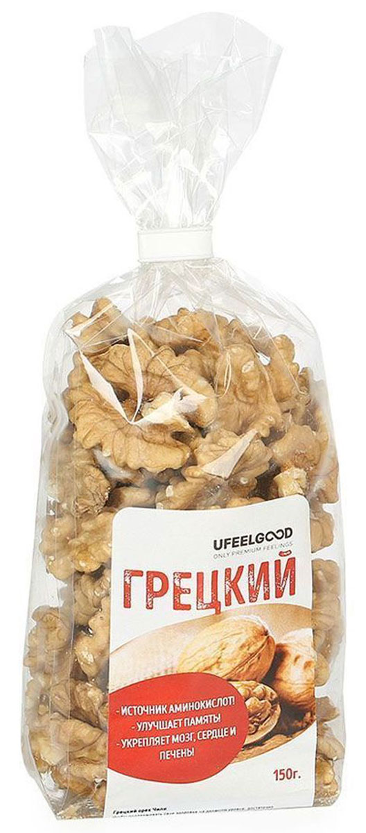 UFEELGOOD Грецкий орех, 150 г1013 UFEELGOOD Грецкий орех, 150 г1013Грецкие орехи содержат именно ту форму витамина Е, которая представляет особую пользу для человеческого организма.