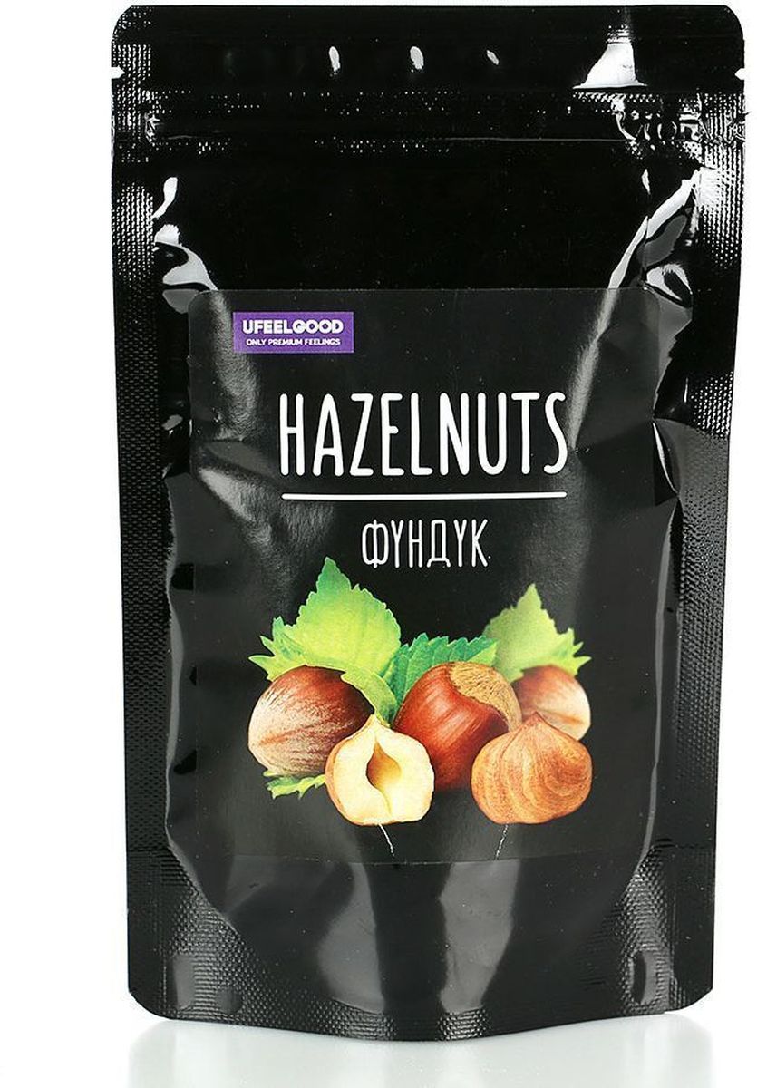 UFEELGOOD Hazelnuts фундук очищенный, 90 г478 UFEELGOOD Hazelnuts фундук очищенный, 90 г478Фундук обладает замечательными лечебными и питательными свойствами. В ядрах фундука содержится около 60% масла, состоящего из глицеридов олеиновой, стеариновой и пальмитиновой кислот, которые препятствуют росту холестерина в крови, защищают от сосудистых заболеваний. А также крайне необходимы для растущего организма. Лесной орех также характеризуется высоким содержанием белка (15-20%), витамина Е, минеральных веществ: калия, железа, кобальта. Фундук богат питательными веществами, по калорийности он превосходит в 2-3 раза хлеб, в 8 раз молоко, а также шоколад.