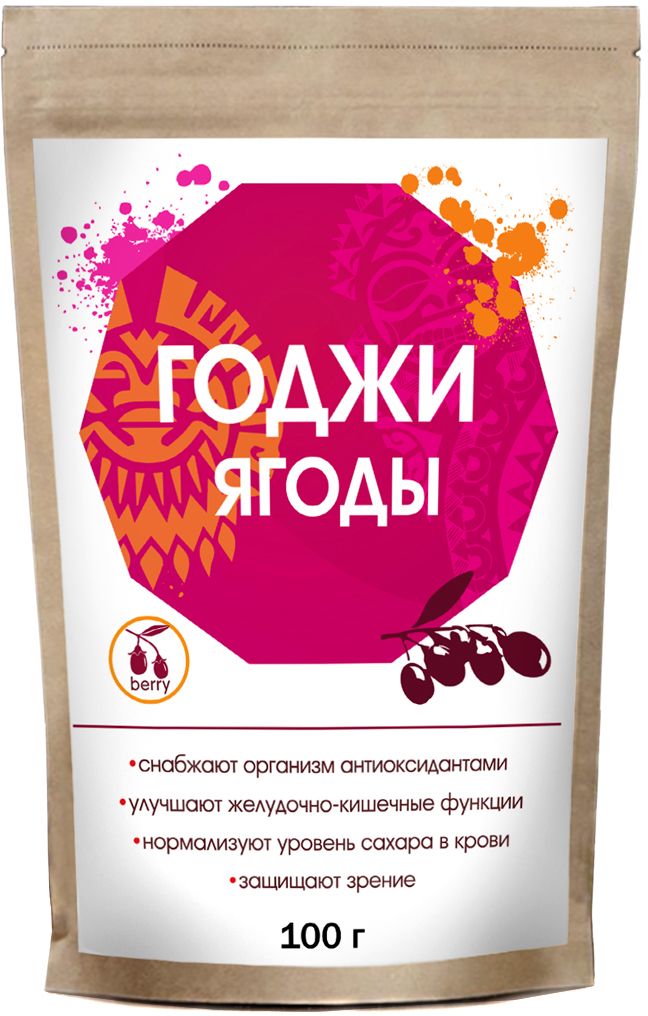Greenbuffet ягоды годжи целые, 100 г6907001531035 Greenbuffet ягоды годжи целые, 100 г6907001531035Ягоды Годжи, снабжают организм антиоксидантами, нормализуют уровень сахара в крови, защищают зрение. Богаты витамином С, что способствует повышению иммунитета. Улучшаю желудочно-кишечные функции, что обуславливает их частое применение в диетах.