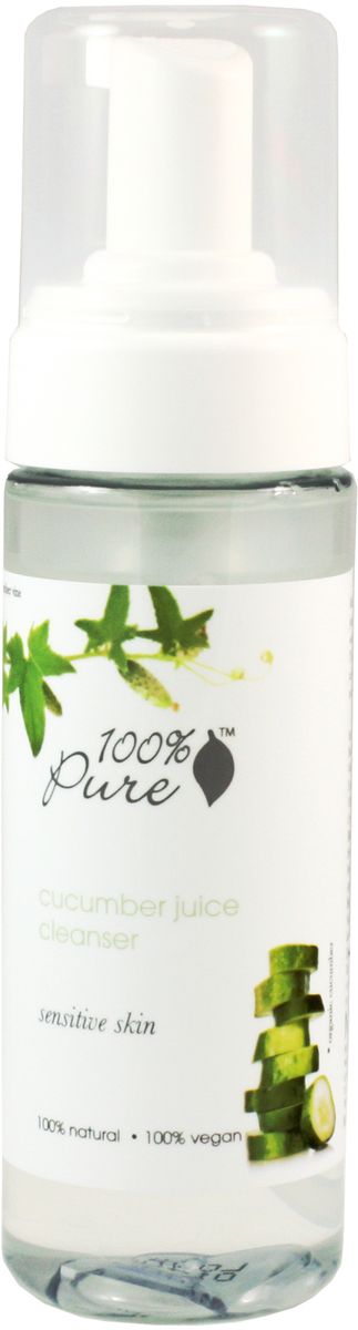 100% Pure Очищающая пенка для лица огуречный сок для чувствительной кожи 177 мл1FCCJ 100% Pure Очищающая пенка для лица огуречный сок для чувствительной кожи 177 мл1FCCJПенка для умывания на основе огуречного сока успокаивает и увлажняет кожу. Гидрозоль розы, зеленый чай и календула идеально подходят для чувствительной кожи.