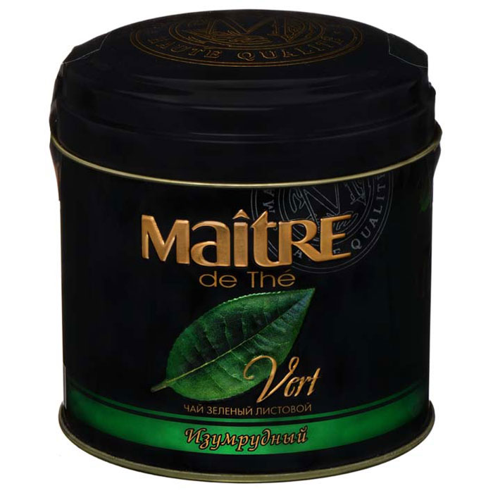 Maitre Изумрудный зеленый листовой чай, 100 гбар015 Maitre Изумрудный зеленый листовой чай, 100 гбар015Мэтр де Тэ представляет вам чай Изумрудный, входящий в число самых знаменитых китайских чаев под именем Маодзян (Maojian). Настой красивого изумрудного цвета, тонкий изысканный аромат и цветочный вкус с легкой сладостью порадуют истинных гурманов и ценителей чая.