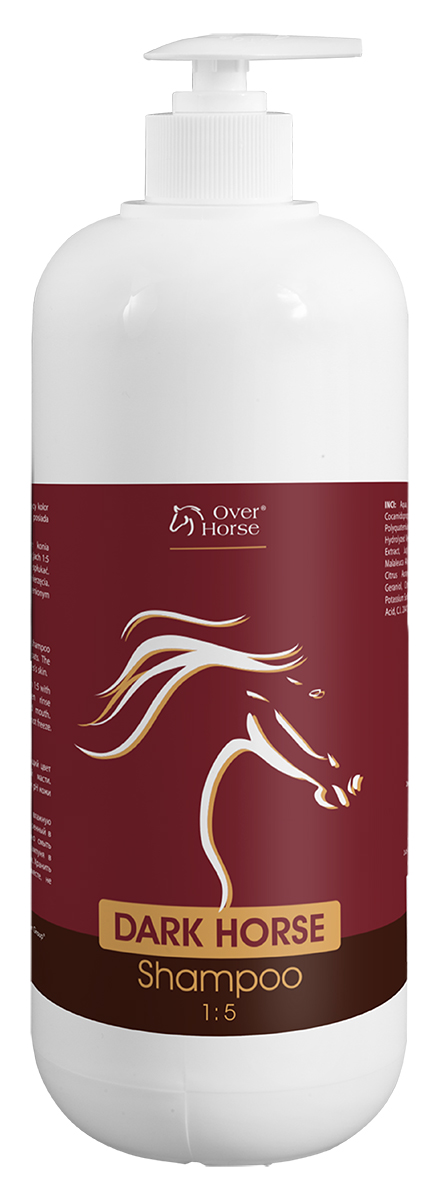 Шампунь для лошадей Over Horse Dark Horse Shampoo, для темной масти, 1000 мл5900232782352 Шампунь для лошадей Over Horse Dark Horse Shampoo, для темной масти, 1000 мл5900232782352Гигиенический шампунь для лошадей темной масти, способствующий сохранению цвета и восстановлению блеска волос. Высокое содержание цистина способствует восстановлению структуры волоса. Создает защитный слой на поверхности волоса, оказывает антистатическое действие. Продукт создан на основе мягких моющих веществ, которые не раздражают кожу животного и одновременно, тщательно очищают её от загрязнения, не содержит соли поэтому, подходит для лошадей с чувствительной кожей.