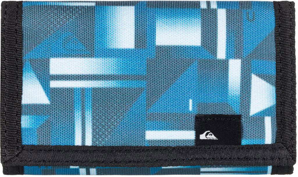 Кошелек мужской Quiksilver The Everyday, цвет: голубой. EQYAA03468-BSW6EQYAA03468-BSW6 Кошелек мужской Quiksilver The Everyday, цвет: голубой. EQYAA03468-BSW6EQYAA03468-BSW6Мужской кошелек от Quiksilver выполнен из полиэстера и оформлен оригинальным принтом. У модели складной дизайн, три секции, внешний кармашек для мелочи на молнии, много отделений для карточек, отделение для банкнот. Застегивается на липучку.