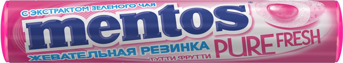 Mentos Pure Fresh Тутти-Фрутти жевательная резинка, 20 шт по 16 г8252934 Mentos Pure Fresh Тутти-Фрутти жевательная резинка, 20 шт по 16 г8252934Любимая жевательная резинка Mentos Pure Fresh Тутти Фрутти - это неповторимый фруктовый микс с экстрактом зеленого чая. Тутти Фрутти - уникальная, удобная карманная упаковка в культовом формате для бренда Mentos - в формате ролла!
