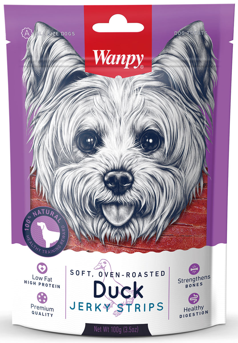Лакомство для собак Wanpy Dog, утиная соломка, 100 гDA-02S Лакомство для собак Wanpy Dog, утиная соломка, 100 гDA-02SWanpy Dog лакомство утиная соломка 100 г. Вкусное и натуральное лакомство для собак. Применение: давать в виде дополнения к основному питанию. У животного всегда должна быть свежая вода. Внимание! Абсорбент, находящийся внутри упаковки не подлежит скармлению животным, предназначен для предотвращения образования влаги внутри упаковки. ес упаковки 100г.Анализ компонентов: Сырой белок 42,0%; Сырой жир 1,0%; Клетчатка 0,5%; Зола 3,5%; Влага 32,0%Состав: утка, глицерин, растительный белок, сорбитол, соль, чесночный порошок, содержит разрешенные ЕС красители.Рекомендации по кормлению: давать в виде дополнения к основному питанию. Свежая вода всегда должна быть доступна вашему питомцу.