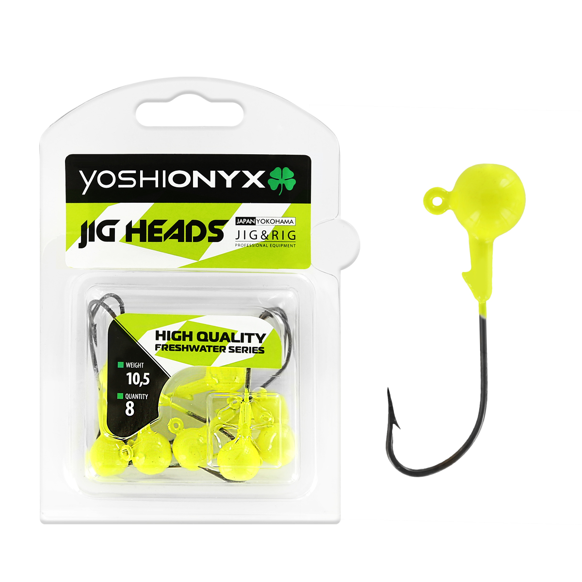 Джигголовка Yoshi Onyx JIG Bros. Шар 1, крючок Eagle Claw, 10,5 г, 8 шт, цвет: лимонный96510 Джигголовка Yoshi Onyx JIG Bros. Шар 1, крючок Eagle Claw, 10,5 г, 8 шт, цвет: лимонный96510Джигголовки Yoshi Onyx JIG Bros Шар 1 на крючке Eagle Claw – незаменимые помощники рыбака в поиске и поимке трофея. Острые и невероятно прочные крючки, которые почти невозможно разогнуть, оснащают джигголовку с правильным весом. Они окрашены в заметные оттенки оранжевого, желтого и салатового.