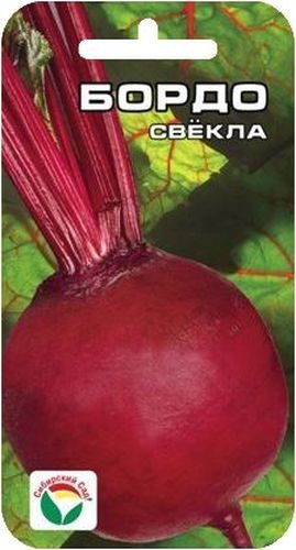 Семена Сибирский сад Свекла. Бордо, 2 гBP-00000413 Семена Сибирский сад Свекла. Бордо, 2 гBP-00000413Среднеранний сорт. Период от полных всходов до технической спелости 62-116 дней. Ценность сорта: хорошая лежкоспособность при зимнем хранении, сравнительно жаростойкий. Урожайность 5-7 кг с 1 м2.