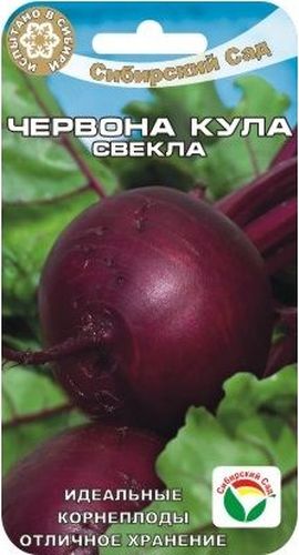 Семена Сибирский сад Свекла. Червона Кула, 2 гBP-00000421 Семена Сибирский сад Свекла. Червона Кула, 2 гBP-00000421Скороспелый, стабильно урожайный сорт столовой свеклы. Период от всходов до хозяйственной годности 80-90 дней. Корнеплоды округлой формы, темно-красные, массой 300-400 г. Мякоть сочная, сладкая, с высоким содержанием сахаров, бордового цвета с фиолетовым оттенком. Без кольцеватости. Вкусовые качества высокие. Лежкость при хранении хорошая. Урожайность стабильно высокая, до 6-7 кг/м2. Для посева предпочтительны солнечные участки и плодородные почвы с нейтральной реакцией. Вес: 2 г.