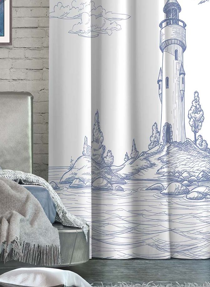 Штора Волшебная ночь Lighthouse, на ленте, высота 270 см705508 Штора Волшебная ночь Lighthouse, на ленте, высота 270 см705508Шторы коллекции Волшебная ночь - это готовое решение для Вашего интерьера, гарантирующее красоту, удобство и индивидуальный стиль! Штора изготовлена из приятной на ощупь ткани ГАБАРДИН, которая плотно драпирует окно, но позволяет свету частично проникать внутрь. Длина шторы регулируется с помощью клеевой паутинки (в комплекте). Изделие крепится на вшитую шторную ленту: на крючки или путем продевания на карниз. Дизайнеры Марки предлагают уже сформированные комплекты штор из различных тканей и рисунков для создания идеальной композиции на окне. Для удобства выбора дизайны штор распределены в стилевые коллекции: ЭТНО, ВЕРСАЛЬ, ЛОФТ, ПРОВАНС. В коллекции Волшебная ночь к данной шторе Вы также сможете подобрать шторы из других тканей: БЛЭКАУТ (100% затемнение), сатен (частичное затемнение) и ВУАЛЬ (практически нулевое затемнение), которые будут прекрасно сочетаться по дизайну и обеспечат особый уют Вашему дому.
