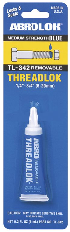 Фиксатор резьбы Abro, удаляемый, цвет: синийTL-342 Фиксатор резьбы Abro, удаляемый, цвет: синийTL-342Универсальный фиксатор крепежных деталей диаметром более 6 мм. Создает прочное эластичное соединение, не теряющее своих свойств со временем. Может удаляться. Герметизирует соединение и придает вибростойкость. Устойчив к большинству химических веществ. Подходит для крепежных деталей диаметром до 20 мм. Легко удаляется с помощью ручных инструментов. Высыхает за 20–30 минут на большинстве металлических поверхностей. Полное затвердевание происходит за 24 часа. — Температурный режим: ?59°С…+149°С — Прочность при сдвиге: 1600 psi (112 кг/см2) Герметизирует гидравлическую и пневматическую арматуру, болты клапанной крышки, болты поддона картера, а также в любом месте, надо заменить пружинящие разрезные шайбы (гровер-шайбы).
