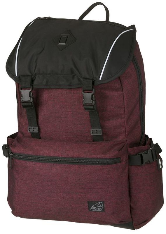 Walker Рюкзак школьный Trace Collect Burgund Melange42144/153 Walker Рюкзак школьный Trace Collect Burgund Melange42144/153Рюкзак Trace Collect Burgund Melange 32x42x22 см Объем: 30 л Материал: 900D Polyester/1680D Polyester -Отделение для ноутбука - Верхний клапан с регулируемыми ремнями - Передний карман на молнии - Вместительное основное отделение - эргономичные лямки - влагоотталкивающая ткань - светоотражающие элементы - боковые кармашки с регулируемыми ремнями