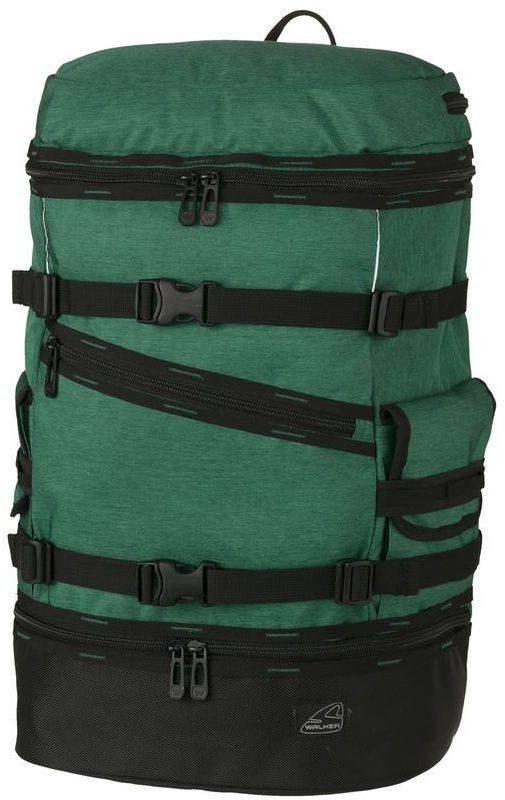 Walker Рюкзак школьный Break Can Green Melange42145/160 Walker Рюкзак школьный Break Can Green Melange42145/160Рюкзак Break Can Green Melange 33x50x19 см Объем: 33 л Материал: 600D Polyester/1680D Polyester -Отделение для ноутбука - Верхний клапан на молнии - Передний карман на молнии - Вместительное основное отделение - эргономичные лямки -грудная стяжка - влагоотталкивающая ткань - светоотражающие элементы - боковые кармашки с эластичной резинкой для фиксации - 2 с регулируемых ремня на передней части рюкзака - карман на молнии на дне рюкзака