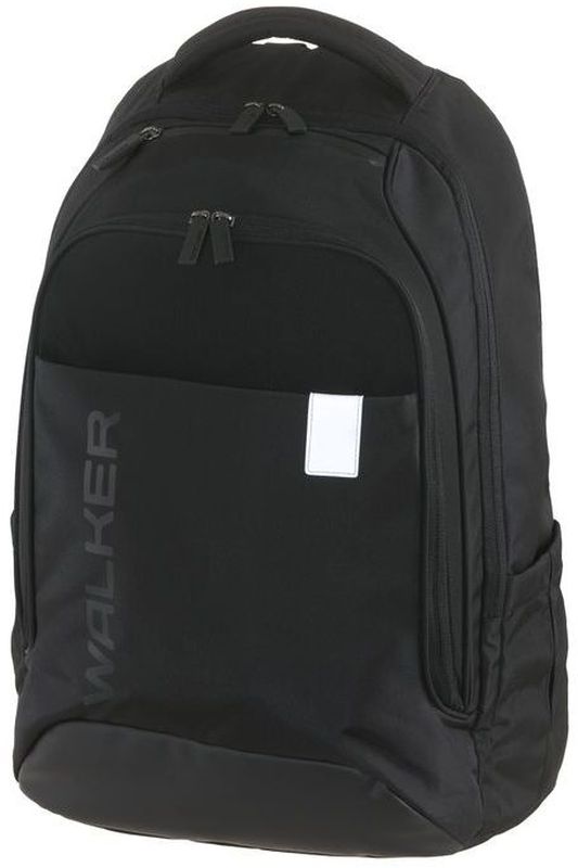 Walker Рюкзак школьный Clerk Decent Black42149/80 Walker Рюкзак школьный Clerk Decent Black42149/80Рюкзак Clerk Decent Black 34x50x22 см Объем: 32 л Материал: 420D Nylon -Отделение для ноутбука - Эргономичная спинка с дышащей накладкой оснащенной вентилируемыми отверстиями; - Просторное основное отделение с гибким разделителем - Органайзер -Вместительный карман на молнии - уплотненные регулируемые по высоте лямки из вентилируемого материала c массажным эффектом; - грудная стяжка - влагоотталкивающая ткань - светоотражающие элементы -боковые кармашки на резиночке -кармашек на молнии на верхнем клапане