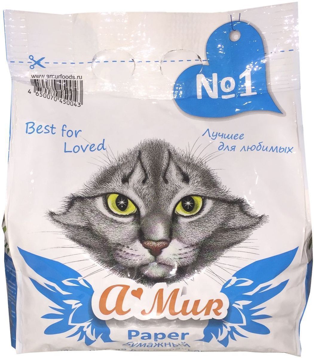 Наполнитель для кошачьего туалета AMUR, бумажный, 2,5 кг (5 л)50043 Наполнитель для кошачьего туалета AMUR, бумажный, 2,5 кг (5 л)50043Когда человек еще не приручил животных, все они были дикими. Собака была дикая, лошадь была дикая, корова была дикая, овца была дикая, свинья была дикая, и эти дикие животные бродили по сырому дикому лесу. Но самым диким был Кот. Он гулял один, где ему хочется, делал все свои дела, где захочется, и место для него не имело значения. Пока на свет не появился новый бумажный наполнитель А’Мур. В его составе содержатся только природные компоненты, не имеющие химического запаха. Гранулы приятны на ощупь имеют слабый запах древесины из-за этого очень нравятся Коту и даже его котятам! Ну и новый друг независимого создания — Хозяин — сразу по достоинству оценил то, что А’Мур бумажный полностью ликвидирует неприятные ароматы, помогает соде ржать дом в чистоте и не издает шума, когда Кот выходит на свою ночную прогулку. Вдобавок ко всему выгодная цена бумажного А’Мура позволяет друзьям неплохо экономить!