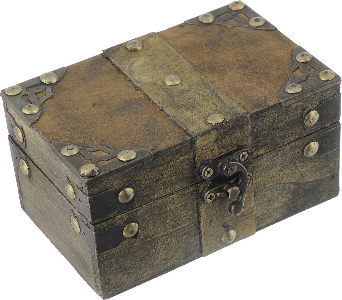 Шкатулка декоративная Bestex, 14 х 9 х 7,5 см7716745 Шкатулка декоративная Bestex, 14 х 9 х 7,5 см7716745Декоративная шкатулка Bestex, выполненная в виде старинного сундука, идеально подойдет для хранения бижутерии, принадлежностей для шитья, различных мелочей и безделушек. Изделие выполнено из МДФ и декорировано металлическими элементами. Закрывается на металлический курковый замок. Такая шкатулка станет отличным подарком человеку, ценящему необычные и стильные аксессуары.