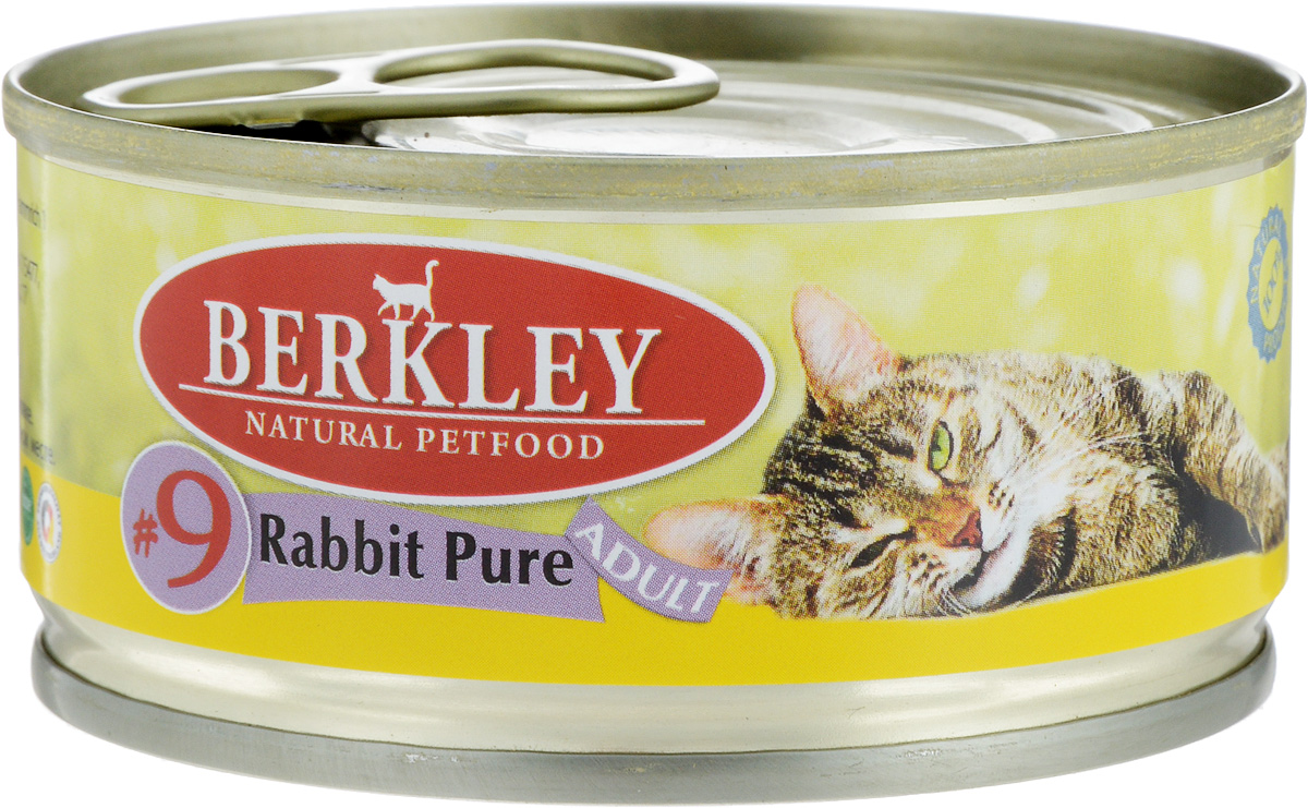 Консервы для кошек Berkley №9, с кроликом, 100 г57466/75108 Консервы для кошек Berkley №9, с кроликом, 100 г57466/75108Консервы Berkley №9 - полноценное консервированное питание для кошек. Не содержат сои, консервантов, искусственных красителей и ароматизаторов. Корм полностью удовлетворяет ежедневные энергетические потребности животного и обеспечивает оптимальное функционирование пищеварительной системы. Товар сертифицирован.