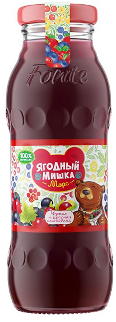 Калинов Родник Ягодный Мишка морс черная, красная смородина, 0,2 л4607050696861 Калинов Родник Ягодный Мишка морс черная, красная смородина, 0,2 л4607050696861Морс прекрасно утоляет жажду в летний зной, а если напиток подогреть, то он будет согревать вас в зимний период. Смородиновый морс тонизирует, способствует повышению иммунитета. Рекомендовано к употреблению с 5 лет.