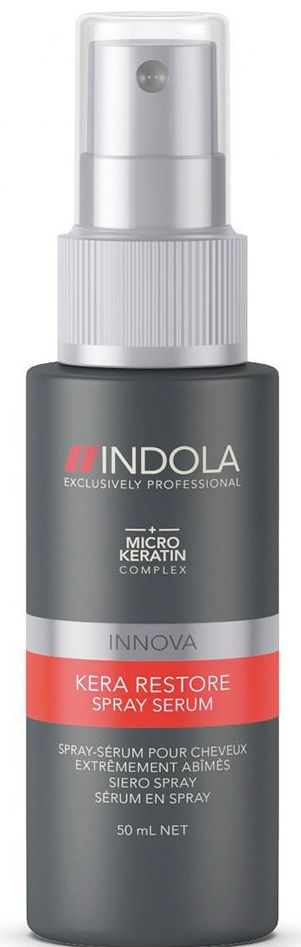 Indola Сыворотка-спрей Кератиновое Восстановление Kera Restore Serum 50 мл1854737 Indola Сыворотка-спрей Кератиновое Восстановление Kera Restore Serum 50 мл1854737Индола Сыворотка спрей Кератиновое Восстановление. Быстро восстанавливает сильно поврежденные волосы благодаря формуле с кератином запечатывает кутикулу, придает упругость и силу. Для сильно поврежденных волос. Рекомендуется использовать в комплексе с шампунем INDOLA Kera Restore