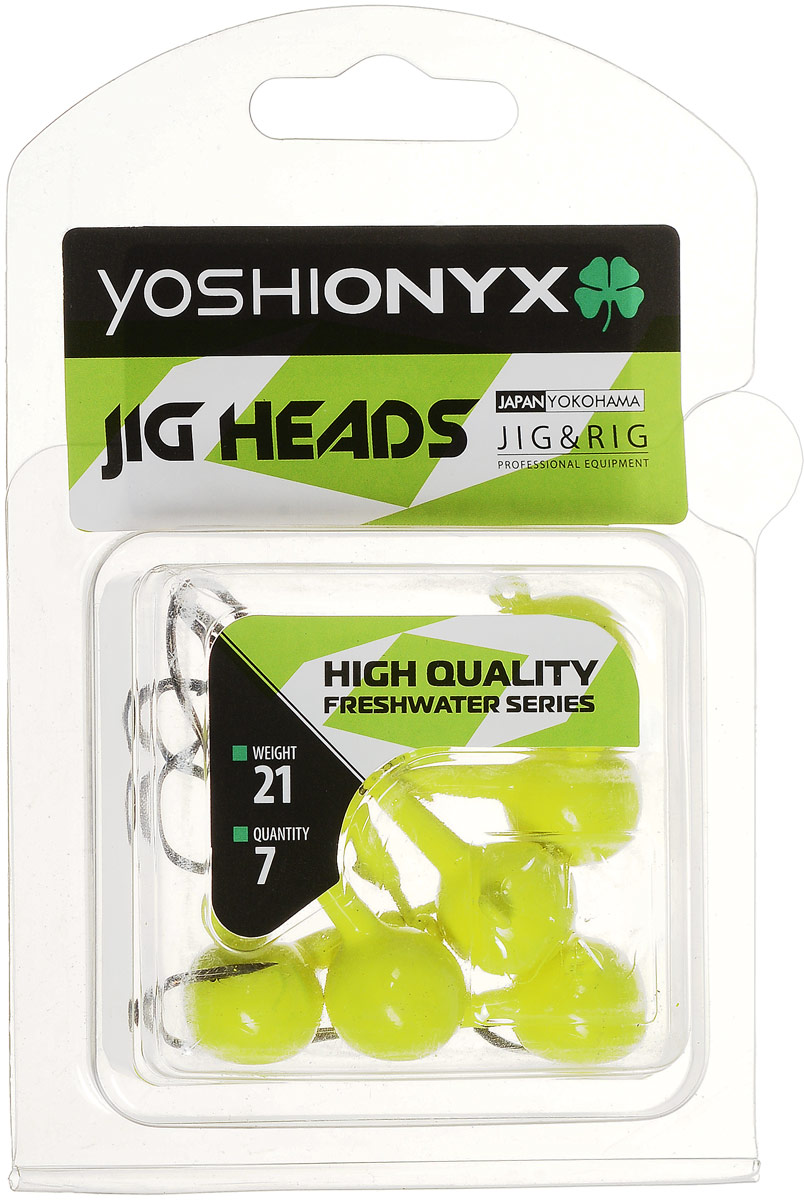 Джиг-головка Yoshi Onyx JIG Bros. Шар 1, крючок Eagle Claw, цвет: лимонный, 21 г, 7 шт96513 Джиг-головка Yoshi Onyx JIG Bros. Шар 1, крючок Eagle Claw, цвет: лимонный, 21 г, 7 шт96513Джиг-головки Yoshi Onyx JIG Bros. Шар 1, окрашенные в яркий цвет, станут незаменимыми помощниками рыбака в поиске и поимке трофея. Джиг-головки используются для огрузки спиннинговых приманок. Форма шар является одной из самых популярных в джиговых оснастках из-за ее универсальности. Шары с успехом применяются практически на всех водоемах. Острый и невероятно прочный крючок Eagle Claw, который почти невозможно разогнуть, оснащает джиг-головку. Несмотря на кажущуюся простоту этих грузил, от правильного подбора во многом зависит клев хищника. Выбирайте джиговую головку в зависимости от предполагаемого места ловли и используемой с ней приманки, возможной глубины, скорости течения, ветра и прочего.