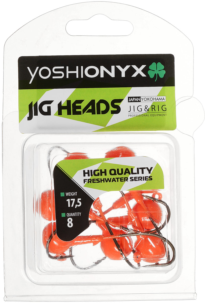 Джиг-головка Yoshi Onyx JIG Bros. Шар 1, крючок Eagle Claw, цвет: оранжевый, 17,5 г, 8 шт96507 Джиг-головка Yoshi Onyx JIG Bros. Шар 1, крючок Eagle Claw, цвет: оранжевый, 17,5 г, 8 шт96507Джиг-головки Yoshi Onyx JIG Bros. Шар 1, окрашенные в яркий цвет, станут незаменимыми помощниками рыбака в поиске и поимке трофея. Джиг-головки используются для огрузки спиннинговых приманок. Форма шар является одной из самых популярных в джиговых оснастках из-за ее универсальности. Шары с успехом применяются практически на всех водоемах. Острый и невероятно прочный крючок Eagle Claw, который почти невозможно разогнуть, оснащает джиг-головку. Несмотря на кажущуюся простоту этих грузил, от правильного подбора во многом зависит клев хищника. Выбирайте джиговую головку в зависимости от предполагаемого места ловли и используемой с ней приманки, возможной глубины, скорости течения, ветра и прочего.