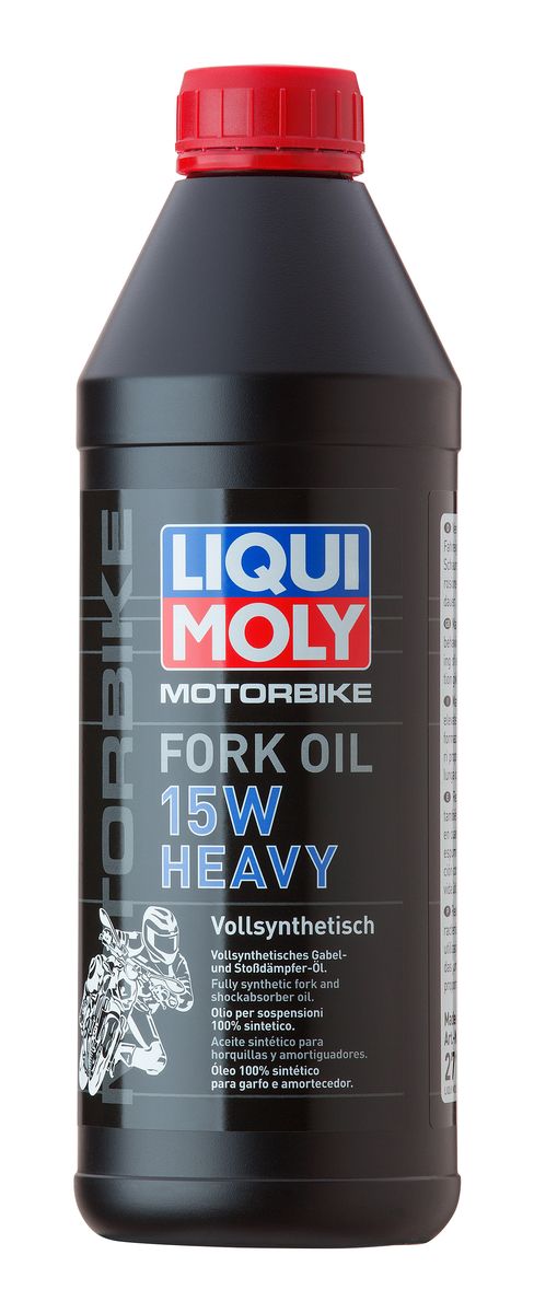 Масло для вилок и амортизаторов Liqui Moly Motorbike Fork Oil Heavy, синтетическое, 15W, 1 л2717 Масло для вилок и амортизаторов Liqui Moly Motorbike Fork Oil Heavy, синтетическое, 15W, 1 л2717Масло для вилок и амортизаторов Liqui Moly Motorbike Fork Oil Heavy - 100% ПАО-синтетическое масло для использования в качестве демпфирующей жидкости в гидравлических амортизаторах большинства классических мотоциклов и другой мототехники. Оптимально для использования в короткоходных подвесках классиков, чопперов и спортбайков, согласно рекомендациям производителей. Препятствует вспениванию, облегчает ход вилки, снижает износ. Обеспечивает плавный ход и отличную амортизацию. Повышает безопасность езды. Возможно использование в изношенных амортизаторах для повышения их жесткости.