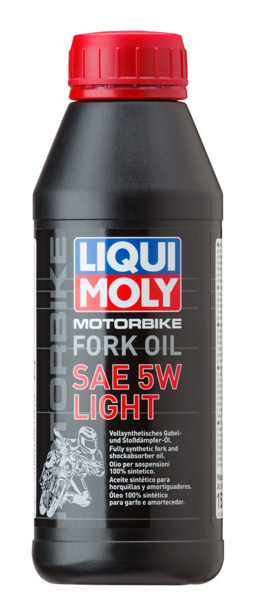 Масло для вилок и амортизаторов Liqui Moly Motorbike Fork Oil Light, синтетическое, 5W, 500 мл7598 Масло для вилок и амортизаторов Liqui Moly Motorbike Fork Oil Light, синтетическое, 5W, 500 мл7598Масло для вилок и амортизаторов Liqui Moly Motorbike Fork Oil Light - 100% ПАО-синтетическое масло для использования в качестве демпфирующей жидкости в гидравлических амортизаторах мотоциклов и другой мототехники. Обладает малой вязкостью, оптимально для использования в длинноходных подвесках, согласно рекомендациям производителей. Препятствует вспениванию, облегчает ход вилки, снижает износ. Обеспечивает плавный ход и отличную амортизацию. Повышает безопасность езды.