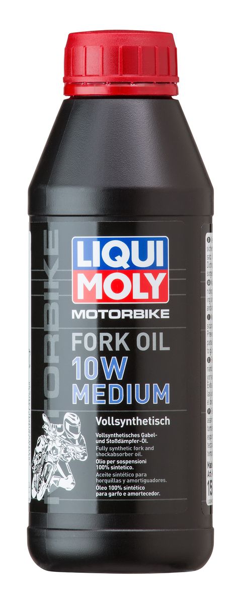 Масло для вилок и амортизаторов Liqui Moly Motorbike Fork Oil Medium, синтетическое, 10W, 500 мл7599 Масло для вилок и амортизаторов Liqui Moly Motorbike Fork Oil Medium, синтетическое, 10W, 500 мл7599Масло для вилок и амортизаторов Liqui Moly Motorbike Fork Oil Medium - 100% ПАО-синтетическое масло для использования в качестве демпфирующей жидкости в гидравлических амортизаторах большинства мотоциклов и другой мототехники. Оптимально для использования в подвесках шоссейных мотоциклов и спортбайков, согласно рекомендациям производителей. Препятствует вспениванию, облегчает ход вилки, снижает износ. Обеспечивает плавный ход и отличную амортизацию. Повышает безопасность езды.