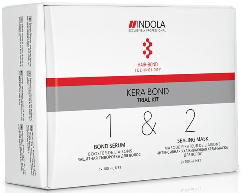 Indola Стартовый Набор Kera Bond 100/100/100 мл2077213 Indola Стартовый Набор Kera Bond 100/100/100 мл2077213В набор входит: Шаг 1 Bond Serum 100 мл - 1 шт.; Шаг 2 Sealing Mask 100 мл - 2 шт. Двух ступенчатая технология Kera Bond - это инновационная технология Hair Bond Technology, современный ассортимент продуктов против ломкости волос, предотвращающий повреждение волос во время химических процедур и значительно улучшающий качество волос, даже ранее окрашенных.