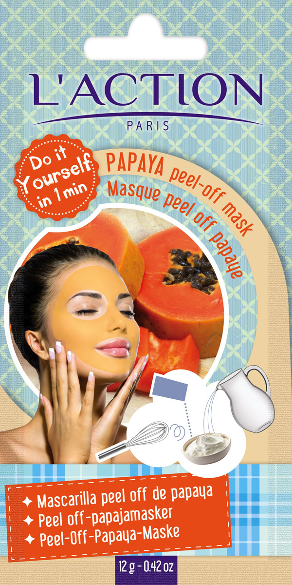 Laction Маска для лица с эффектом пилинга на основе папайи Papaya peel-off mask, 12 г817292 Laction Маска для лица с эффектом пилинга на основе папайи Papaya peel-off mask, 12 г817292Маска на основе папайи, обогащенная папином, смягчает кожу, делает ее более эластичной и оказывает эффект пилинга. Содержащиеся в маске каротиноиды обеспечивают гладкость кожи и восхитительный здоровый вид.