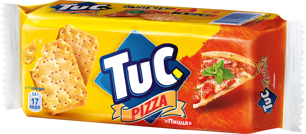 Tuc Крекер со вкусом пиццы, 100 г4020924, 4027202 Tuc Крекер со вкусом пиццы, 100 г4020924, 4027202Tuc - это соленый крекер, созданный в Бельгии более 50 лет назад. Особенно популярен он в странах Европы, в частности во Франции, Испании, Нидерландах, Дании, Швейцарии и Италии. Выпечено, а не обжарено. Крекер Tuc нежный, рассыпчатый, хрустящий и тает во рту. Уважаемые клиенты! Обращаем ваше внимание, что полный перечень состава продукта представлен на дополнительном изображении. Упаковка может иметь несколько видов дизайна. Поставка осуществляется в зависимости от наличия на складе.