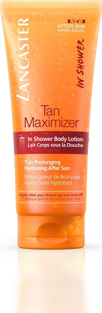 Lancaster After Sun - Tan Maximizer Гель для душа после солнца, усиливающий загар 200 мл40777030000 Lancaster After Sun - Tan Maximizer Гель для душа после солнца, усиливающий загар 200 мл40777030000Увлажняет и питает кожу, на 15% состоит из питательных масел и помогает продлить загар день за днем. Помогает улучшить состояние кожи, делает кожу гладкой и увлажненной. Используйте гель для душа после загара, чтобы продлить удовольствие от нежного прикосновения солнца.