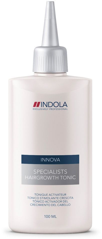 Indola Тоник для роста волос Specialists Hairgrowth Tonic 100 мл1507252 Indola Тоник для роста волос Specialists Hairgrowth Tonic 100 мл1507252Indola Тоник для роста волос. Тоник совместно с шампунем придает силу волосам и снижает их выпадение. Входящие в состав таурин и тартрат карнитин придают энергию корням волос, увеличивая деление клеток, стимулирует деятельность кожи головы и помогает увеличить густоту волос. Рекомендуется использовать в комплексе с шампунем для роста волос Indola Specialists Hairgrowth.