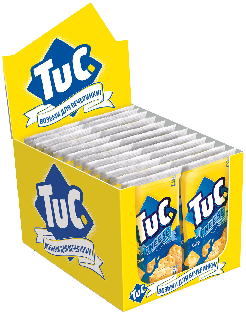 Tuc Крекер со вкусом сыра, 24 упаковки по 21 г787497, 961327, 647384, 961335 Tuc Крекер со вкусом сыра, 24 упаковки по 21 г787497, 961327, 647384, 961335Tuc - это соленый крекер, созданный в Бельгии более 50 лет назад. Особенно популярен он в странах Европы, в частности во Франции, Испании, Нидерландах, Дании, Швейцарии и Италии. Выпечено, а не обжарено. Крекер Tuc нежный, рассыпчатый, хрустящий и тает во рту. Уважаемые клиенты! Обращаем ваше внимание, что полный перечень состава продукта представлен на дополнительном изображении.