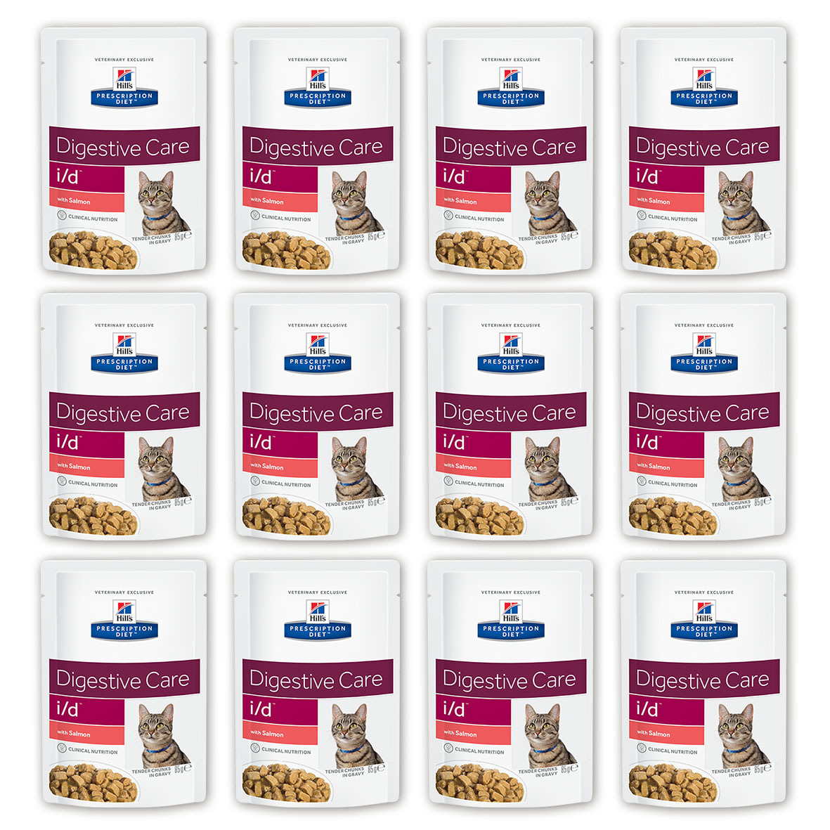 Консервы Hills Prescription Diet. I/D для кошек с заболеваниями ЖКТ, с лососем, 85 г, 12 шт3409_12 Консервы Hills Prescription Diet. I/D для кошек с заболеваниями ЖКТ, с лососем, 85 г, 12 шт3409_12Консервы Hills Prescription Diet. I/D рекомендуются: - При заболеваниях желудочно-кишечного тракта: гастрите, энтерите, колите (наиболее распространенные причины диареи). - Для восстановления после хирургической операции на желудочно-кишечном тракте. - При недостаточности экзокринной функции поджелудочной железы. - При панкреатите без гиперлипидемии. - Для восстановления после легких хирургических процедур и состояний, незначительно ослабляющих организм. - Для котят в качестве повседневного питания. Обеспечивает полноценное сбалансированное питание котятам (в течение короткого периода) и взрослым кошкам. Не рекомендуется кошкам с задержкой натрия в организме. Ключевые преимущества: - Высокая перевариваемость продукта улучшает всасывание нутриентов и способствует восстановлению желудочно-кишечного тракта. - Содержание жиров снижено, что помогает уменьшить стеаторею (маслянистый стул). - Повышенное содержание...