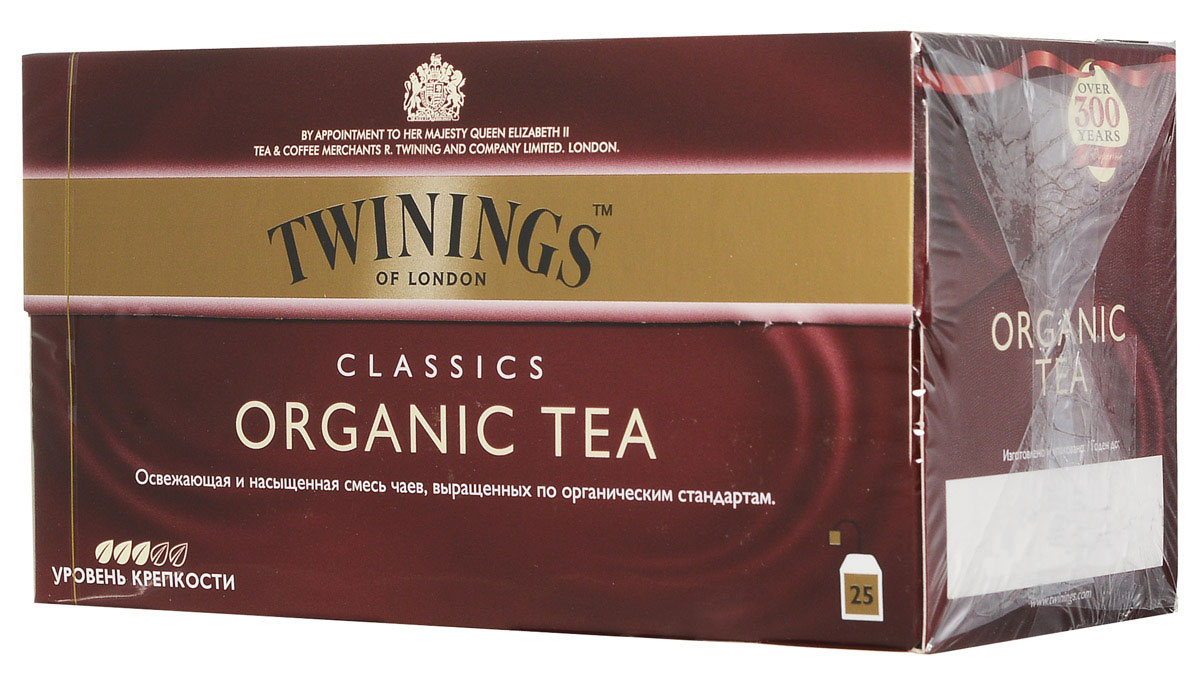 Twinings Organic чай черный в пакетиках, 25 шт02141 Twinings Organic чай черный в пакетиках, 25 шт02141Для создания чая Twinings Organic была использована специально подобранная смесь высококачественных цейлонских и африканских чаев. Выращенные по органическим стандартам, минимизирующим применение искусственных пестицидов и удобрений, такие чаи обладают бархатистым вкусом и насыщенным ароматом. Этот освежающий напиток подходит для употребления в любое время суток. Его можно пить как с молоком, так и без него.