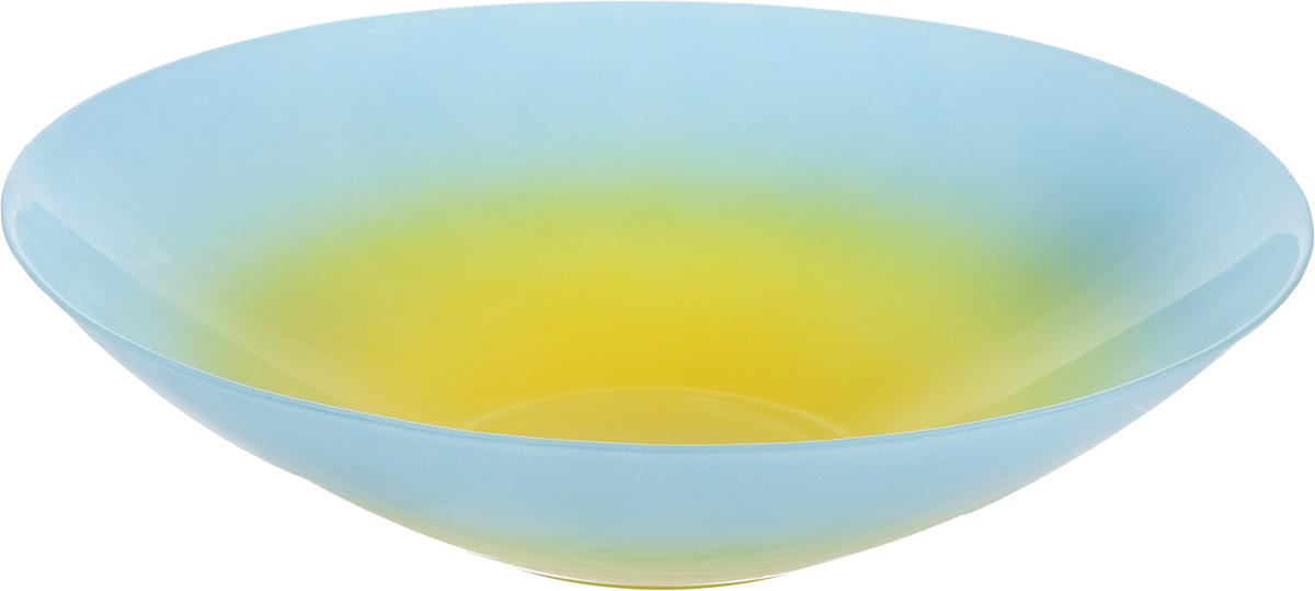 Салатник NiNaGlass Голландия, цвет: желтый, голубой, диаметр 30 см83-012-Ф30 ГОЛ Салатник NiNaGlass Голландия, цвет: желтый, голубой, диаметр 30 см83-012-Ф30 ГОЛСалатник NiNaGlass Голландия выполнен из высококачественного стекла. Салатник идеален для сервировки салатов, овощей, ягод, фруктов, гарниров и многого другого. Он отлично подойдет как для повседневных, так и для торжественных случаев. Такой салатник прекрасно впишется в интерьер вашей кухни и станет достойным дополнением к кухонному инвентарю. Диаметр салатника (по верхнему краю): 30 см. Высота стенки: 7,5 см.