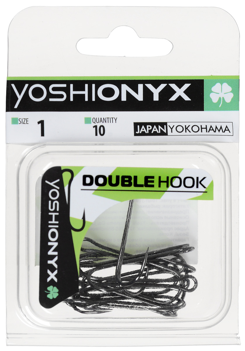 Крючок двойной Yoshi Onyx Double Hook, №1, 10 шт. BN87187 Крючок двойной Yoshi Onyx Double Hook, №1, 10 шт. BN87187Двойные крючки Yoshi Onyx Double Hook с нормальной длиной цевья достаточно универсальные и могут использоваться в самых разнообразных видах рыбной ловли. Острая лазерная заточка и сверхпрочная закаленная сталь предотвратит разгибание или обламывание крючка и сход рыбы.