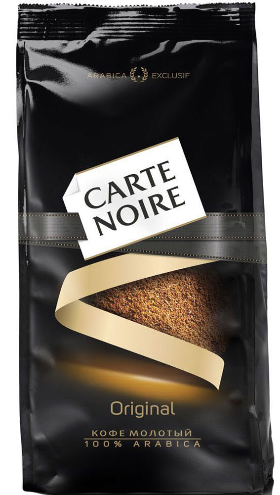 Carte Noire кофе молотый, 230 г4251795 Carte Noire кофе молотый, 230 г4251795Достигнув совершенства в кофейном мастерстве, Carte Noire создал новый стандарт качества кофе - Carte Noire Original. Богатый гармоничный вкус Carte Noire Original достигается благодаря отобранным кофейным зернам 100% Arabica Exclusif из Латинской Америки и Азии. Обжарка Carte Noire Огонь и лед раскрывает всю интенсивность и богатство вкуса натурального кофейного зерна, воплощаясь в совершенный вкус кофе.