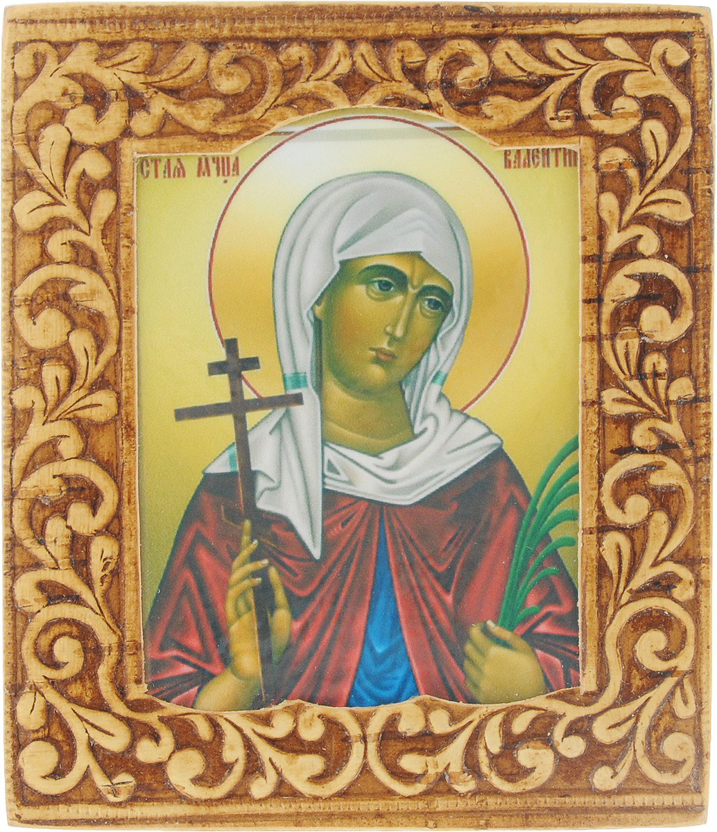 Икона Sima-land Святая мученица Валентина, 6 х 6,5 см583641_Св. мученица Валентина Икона Sima-land Святая мученица Валентина, 6 х 6,5 см583641_Св. мученица ВалентинаИкона Sima-land Святая мученица Валентина выполнена из бересты с изящным рельефным орнаментом. Обладает удобным небольшим размером, чтобы всегда быть с вами. Икона полностью соответствует канонам Русской Православной Церкви. Святая Валентина являет собой пример кротости и благочестия, а вместе с тем, самоотверженного мужества. Она призвана помогать всем, кто находится в сомнении.
